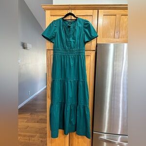 Quince 100% Organic Cotton Poplin Tiered Maxi Dress